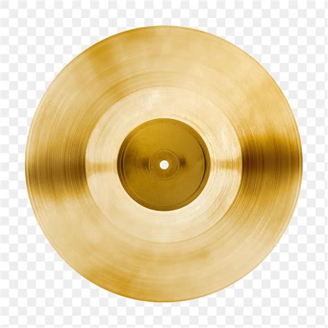 Golden Vinyl Record Design Element Free Image By