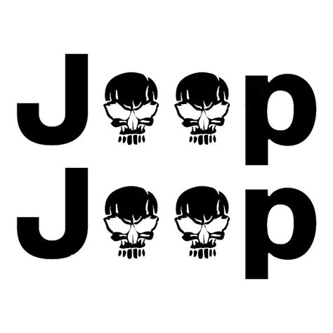 2 Jeep Wrangler Skull Rubicon Yk Jk Xj Vinyl Sticker Decals Batman