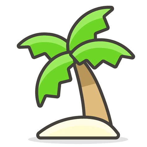 Palm Tree Clipart Emoji Illustration Png Download Large Size Png
