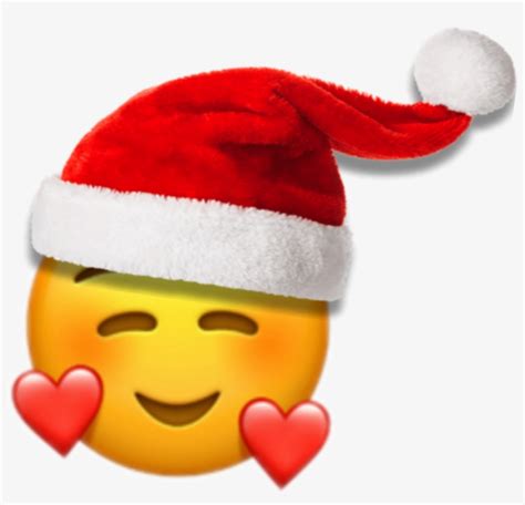 The smiling face with hearts emoji has a smiling face with three red hearts around it. Christmas Sticker - Smiling Face With 3 Hearts Emoji ...
