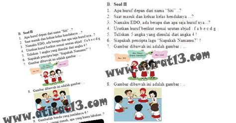 Jelaskan pengertian efek jawaban : Contoh Soal Dan Kunci Balasan Kelas 1 Sd Kurikulum 2013 ...