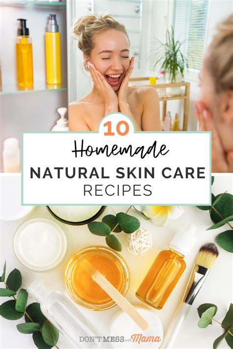 10 Homemade Natural Skin Care Recipes Natural Skincare Recipes Skin