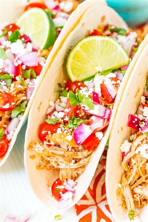 Continue to cook the chicken until very tender, about 1 hour, stir the chicken to shred it and continue. Easy Shredded Chicken Tacos Recipe | Sugar Soul | Shredded ...