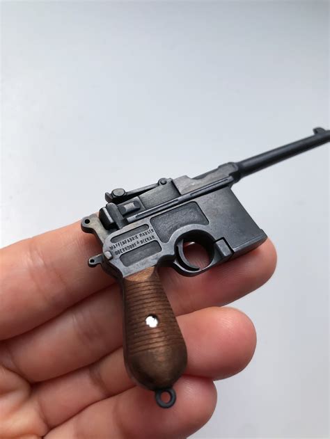 Miniature Gun Mauser C96 Scale 14 Pinfire Gun Collectable Etsy