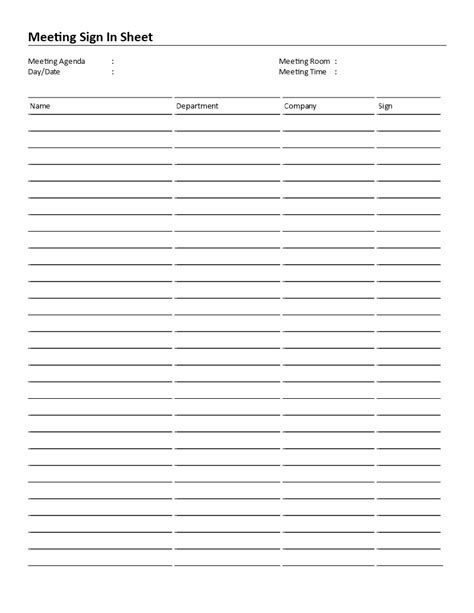 Meeting Sign In Sheet Download This Printable Meeting Sign In Sheet
