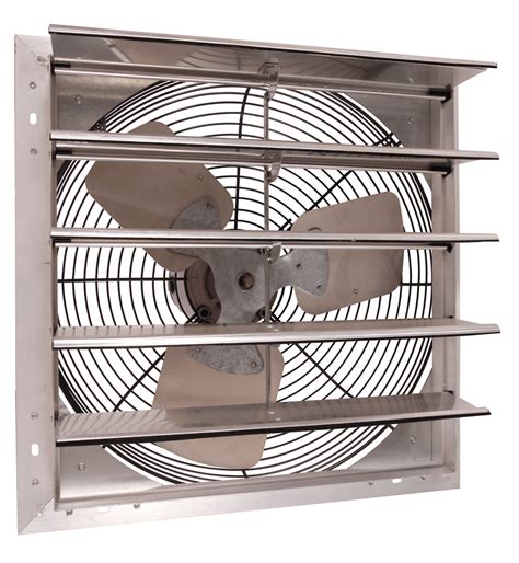 Shutter Mounted Wall Exhaust Fan 18 Inch W 9 Cord And Plug Variable Sp