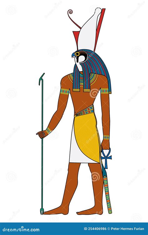 Horus God Of Kingship And The Sky And Tutelary Deity In Ancient Egypt Stock Vector