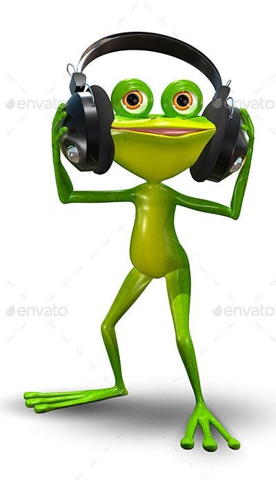 Frog With Headphones By Brux Graphicriver