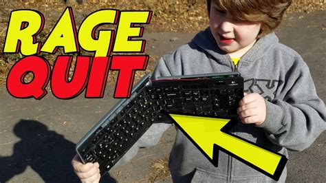 10 Ways To Destroy A Keyboard Kid Rages Rage Quit Youtube