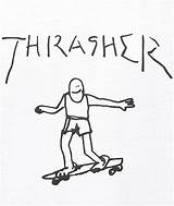 Thrasher Gonz Gonzales Zumiez Skateboarding Skater sketch template