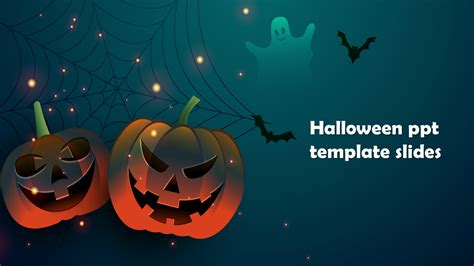 Pretty Halloween Ppt Template Slides With Jack O Lanterns