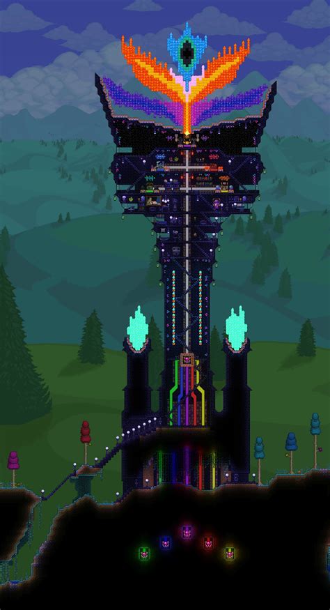 The average terraria house isn't isn't for you. Dark Wizard Tower | Terraria castle, Terraria house ideas ...