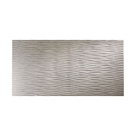 Fasade Dunes Horizontal 96 In X 48 In Decorative Wall Panel In Argent