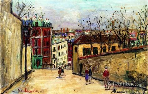 Maurice Utrillo Rue D Mont Cenis Oil Painting Reproductions For Sale