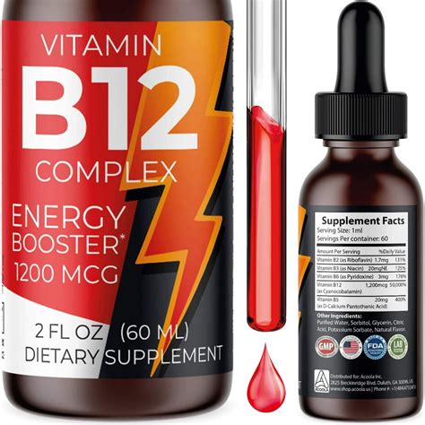 Vegan Liquid Vitamin B Complex B12 Drops