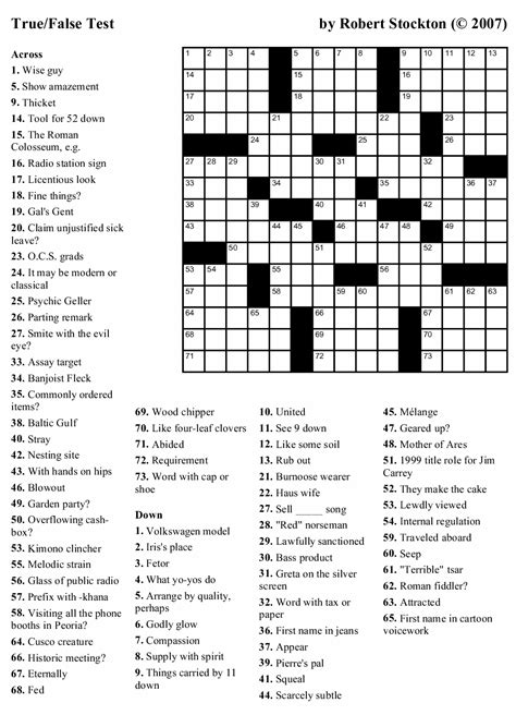 Mirroreyes Crosswords Printable Today Mary Crossword Puzzles