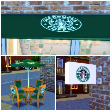 Sims 4 Cc Starbucks Sign Ographygerass Diary