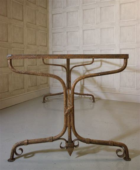 Industrial yet stylish, our metal accent tables catch the light and make a bold statement when paired with upholstered pieces and ornate coffee, side & accent tables. Large French Antique Metal Pastry Table Base. - Antiques Atlas