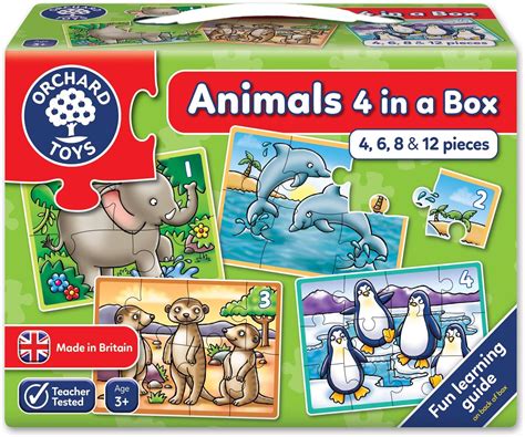 Orchard Toys Animals 4 In A Box Jigsaw Puzzles Uk Toys And Games
