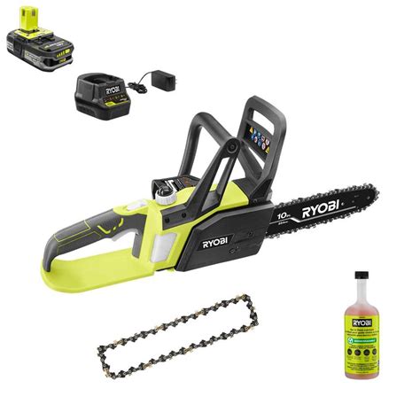 Ryobi One 18v 10 In Battery Chainsaw With Extra Chain Biodegradable