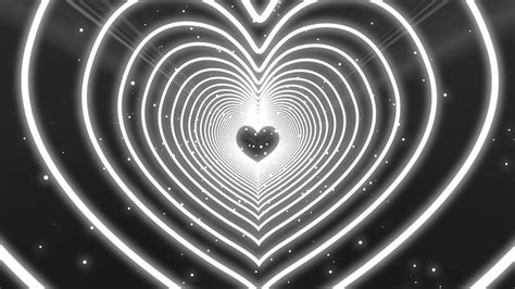 Love Heart Tunnel And Romantic Abstract Black And White Heart