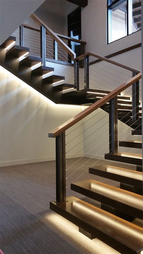 Interior Horizontal Cable Railing Staircase Railing Design