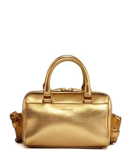 Saint Laurent Metallic Duffel Toy Saint Laurent Bag Golden