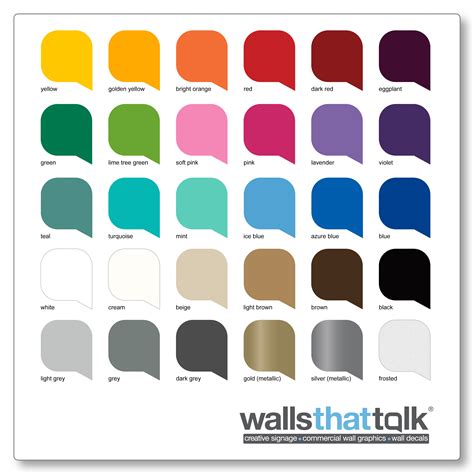Wall Decal Colours