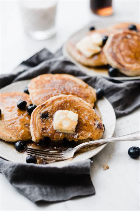 Our Favorite Blueberry Pancakes Blue Bowl