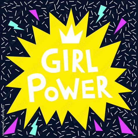 Girl Power Vector Graphic Design Of Women Day Vector Illustration