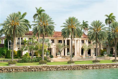 Luxurious Mansion On Star Island In Miami Stock Image Image Of