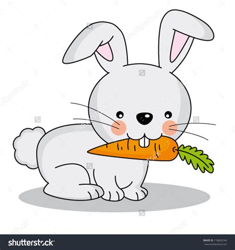 Bunny Eating Carrot Clipart Clipground