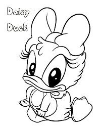 Bebé Daisy Duck Sentada para colorear imprimir e dibujar Dibujos