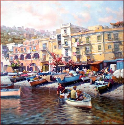 Capri Seascape Painting By Amleto Colucci Fine Art America