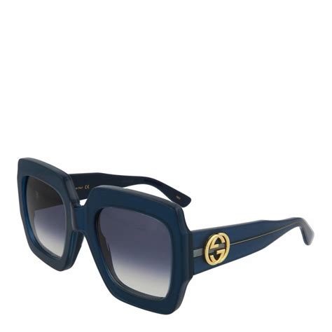 Womens Blue Gucci Sunglasses 54mm Brandalley