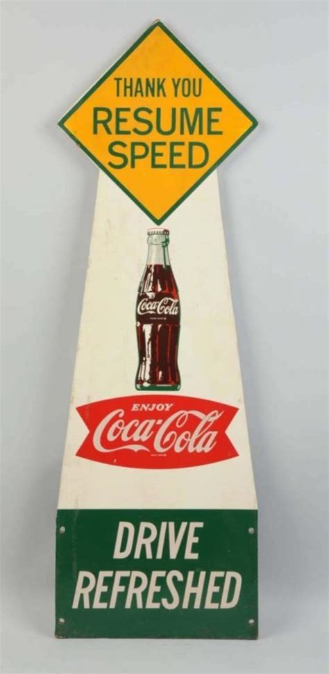 1964 Coca Cola 2 Sided School Zone Sign Value And Price Guide