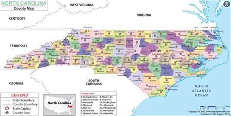Nc County Map North Carolina County Map Maps Of World North