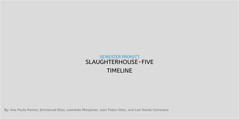 Slaughterhouse Five Timeline By Ldcdr11 On Genially