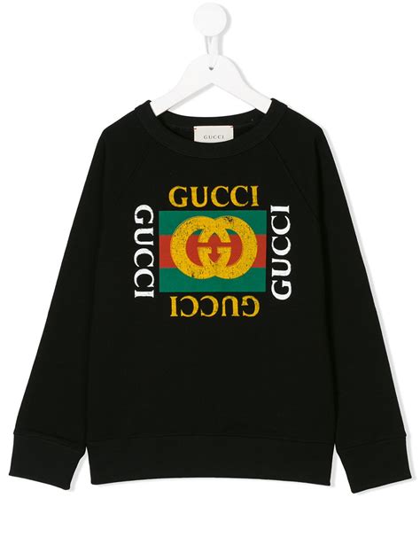 Gucci Kids Logo Print Sweatshirt Farfetch