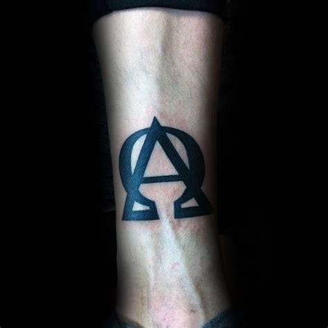 Alpha And Omega Tattoo With Cross