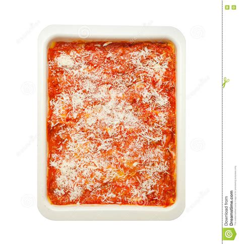Homemade Lasagna On White Background Stock Image Image Of Italian