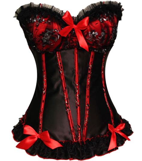 corset noir burlesque corset red corset gothic corset lace corset red and black corset