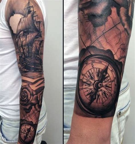Navy Compass Tattoo For Men Tatoo Ideias Pinterest Naval Tattoos Compass Tattoo And Compass