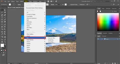 Blur In Illustrator Applying Various Blur Options In Adobe Illustrator