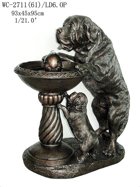 Diy garden fountains how to build a garden fountain. dog water fountain 37 | Dog fountain, Dog statue sculpture ...