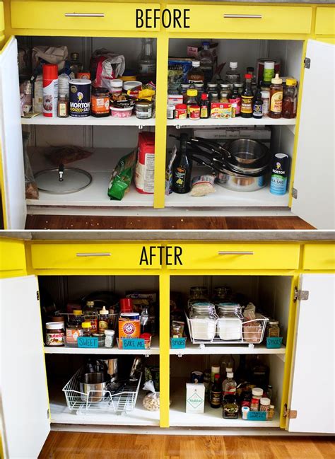 Using the inside of the cabinet doors is a great hack for maximizing your kitchen storage space. Get Organized: Kitchen Cabinets - A Beautiful Mess