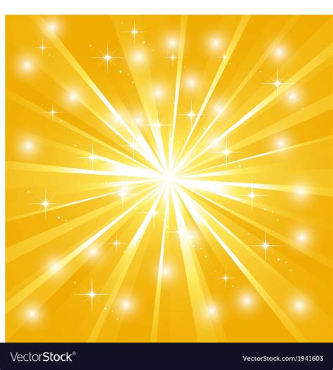 Bright Sunburst With Sparkles Royalty Free Vector Image