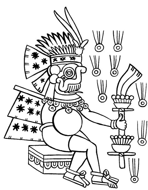 Descubrir 51 Imagen Dibujos De Dioses Aztecas Para Colorear