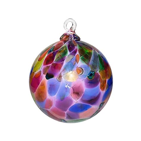 Hand Blown Glass Ornament “purple Magic Mix” Suncatcher Witches Ball Dehanna