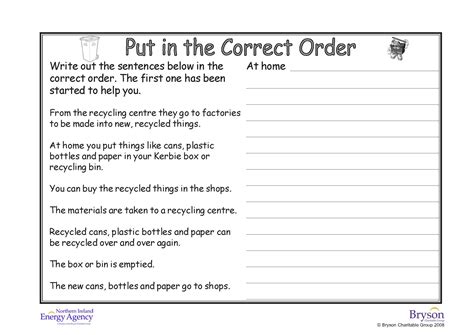Put Sentences In Order Worksheet